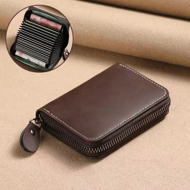 Zippered Leather Wallet