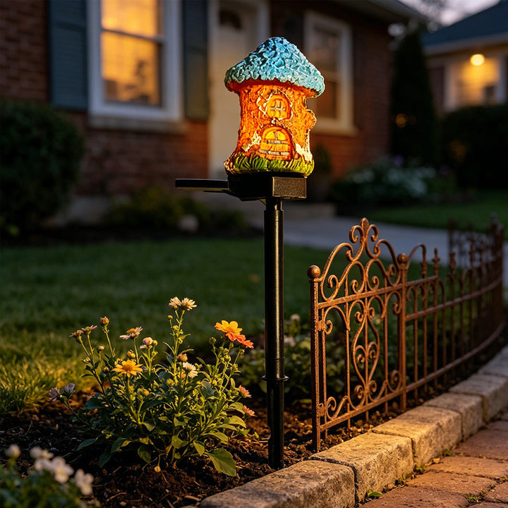 Welcoming Birdhouse Solar Pathway Stake Light With Dusk-To-Dawn Sensor Stornfield