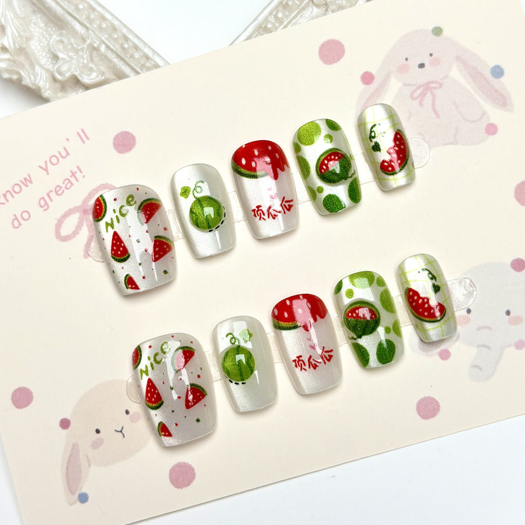 Fruit-Inspired Press-On Nail Set
