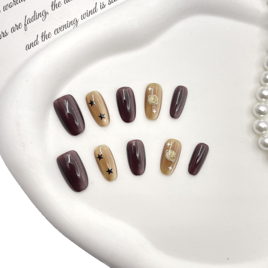 Celestial Themed Press-On Nail Set