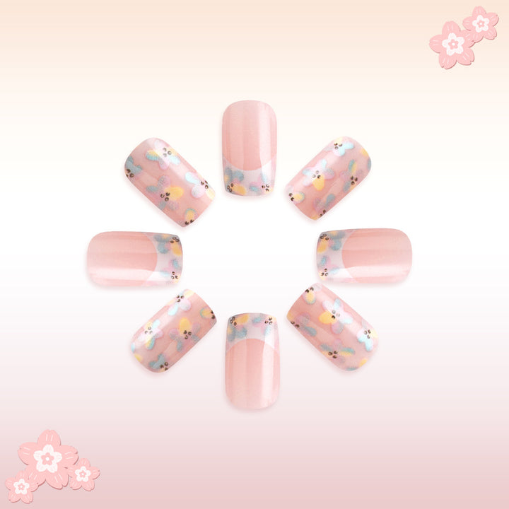 Floral Design Press-On Nails Stornfield