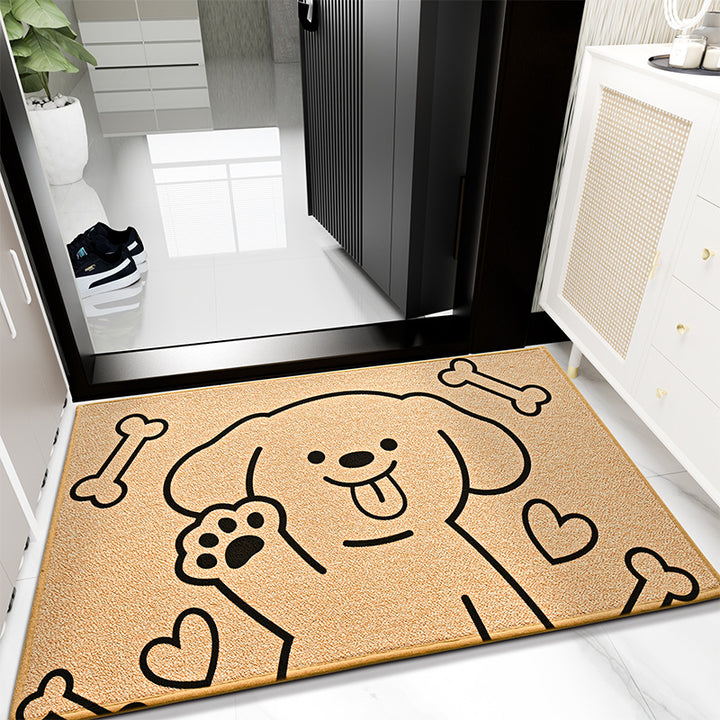 Playful Cat Print Door Mat