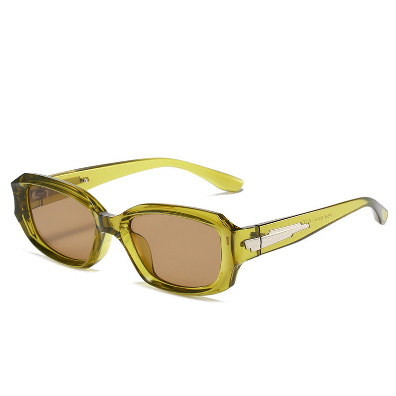 Retro-Inspired Angular Sunglasses with Unique Decorative Details Stornfield