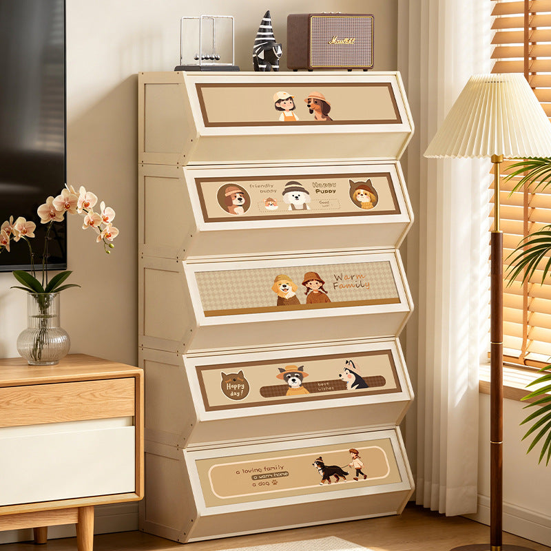 Storage unit with retractable front and friendly design Stornfield