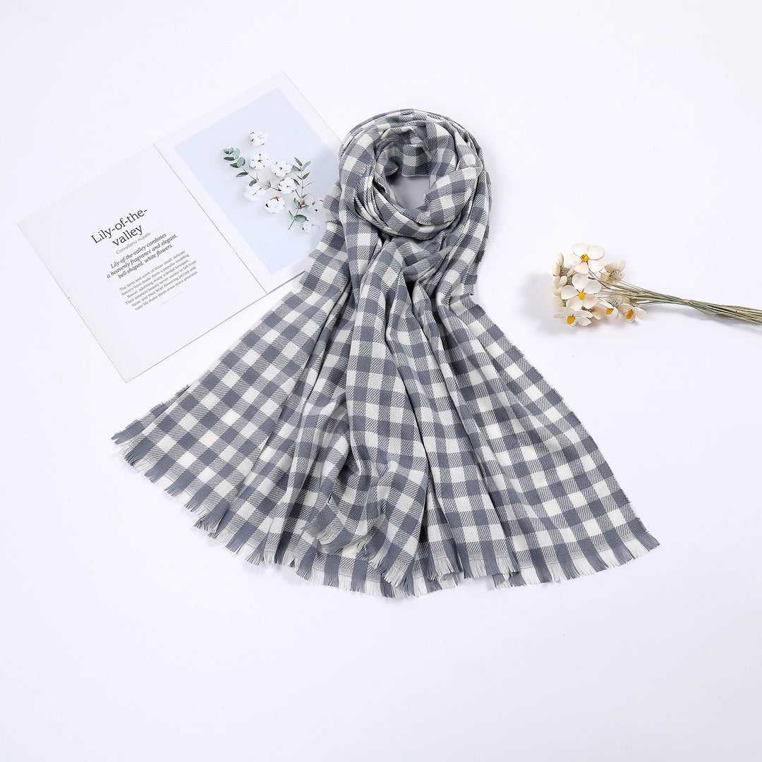 Ladies comfortable check scarf Stornfield