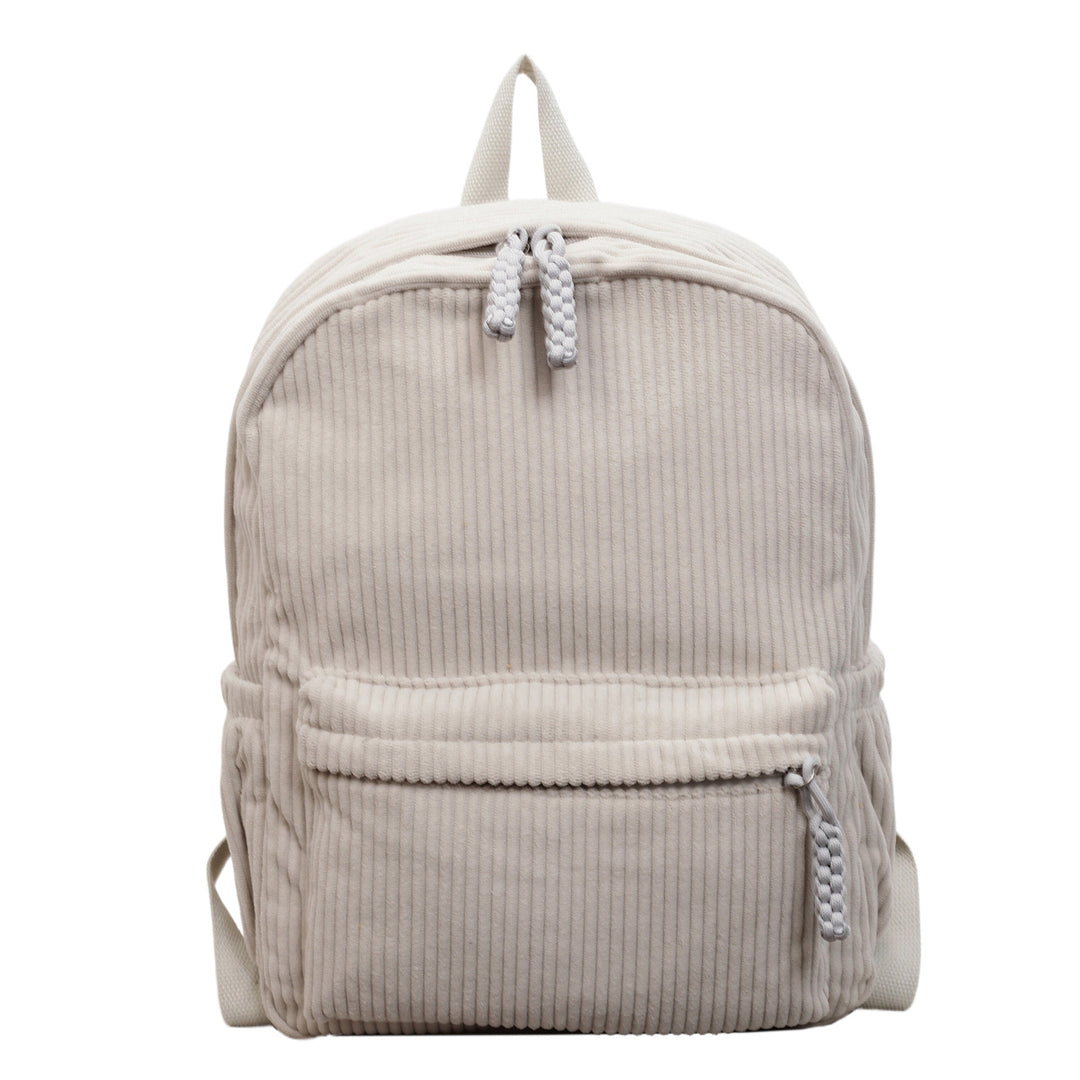 Corduroy Textured School Backpack Stornfield