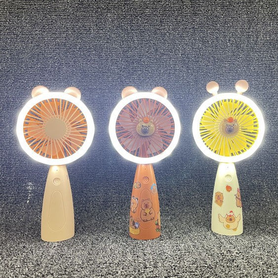 Unisex Portable Hand Fan with LED Lighting and Animal Design Stornfield