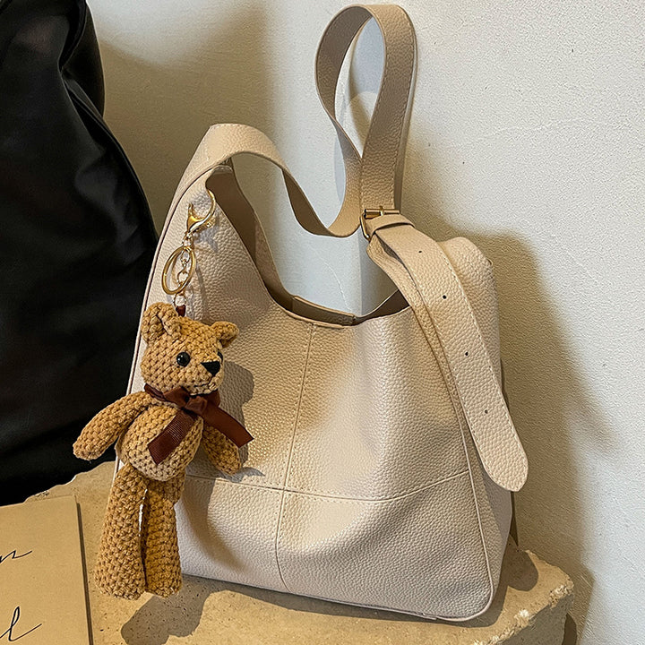 Leather Handbag with Teddy Charm