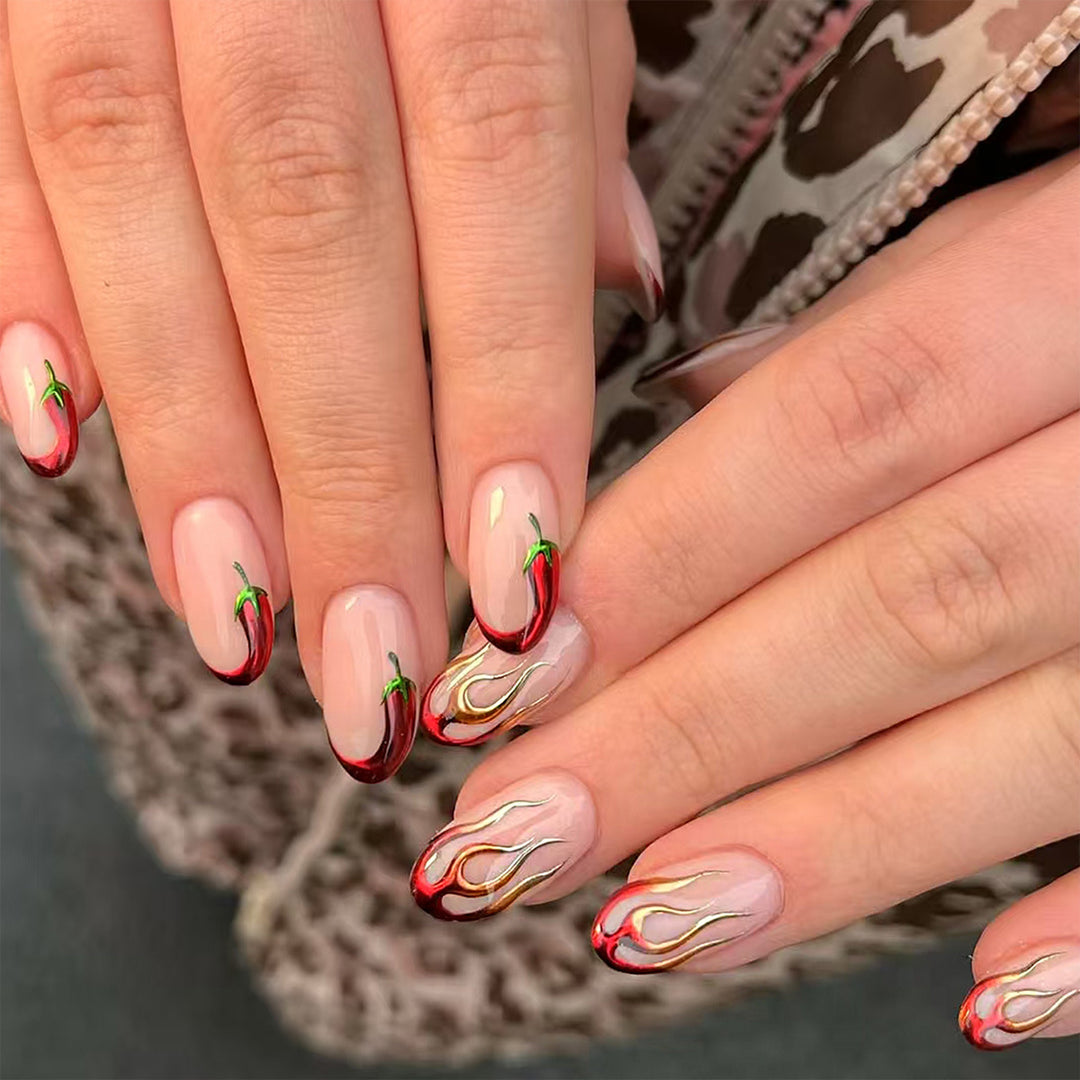 Artificial Nails in Creative Paprika Design Stornfield