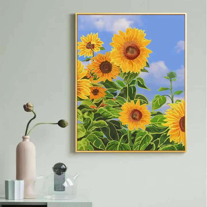 Sunflower-Themed Canvas Art Print Stornfield