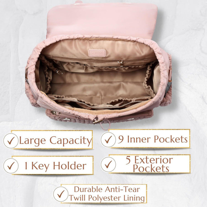 Padded backpack with braided design Stornfield