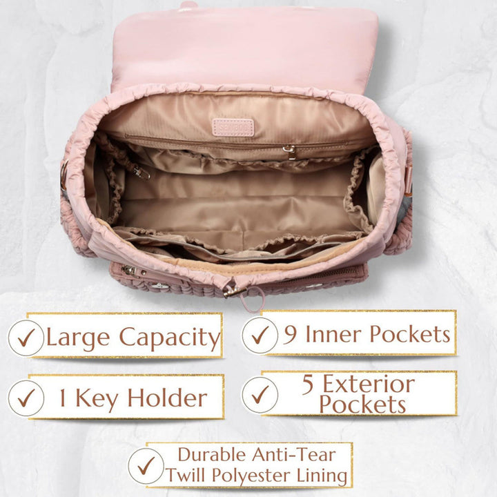 Padded backpack with braided design Stornfield