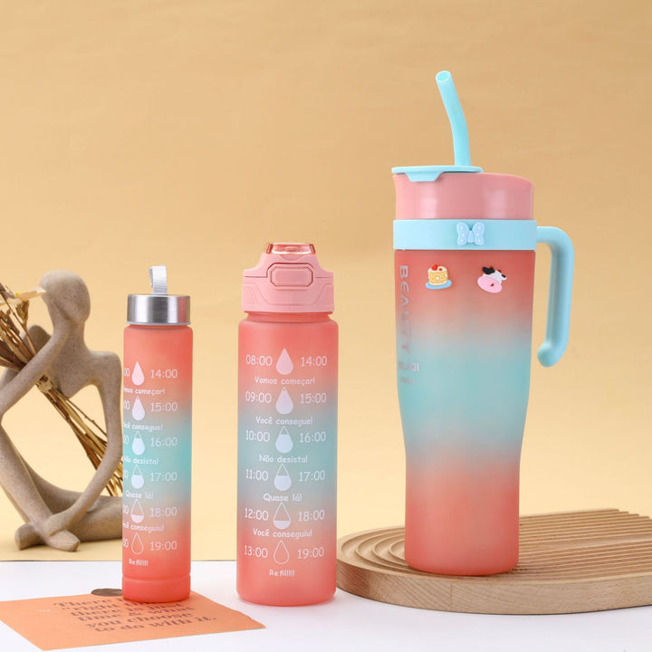 Ladies stylish and practical water bottle with design and time markings Stornfield