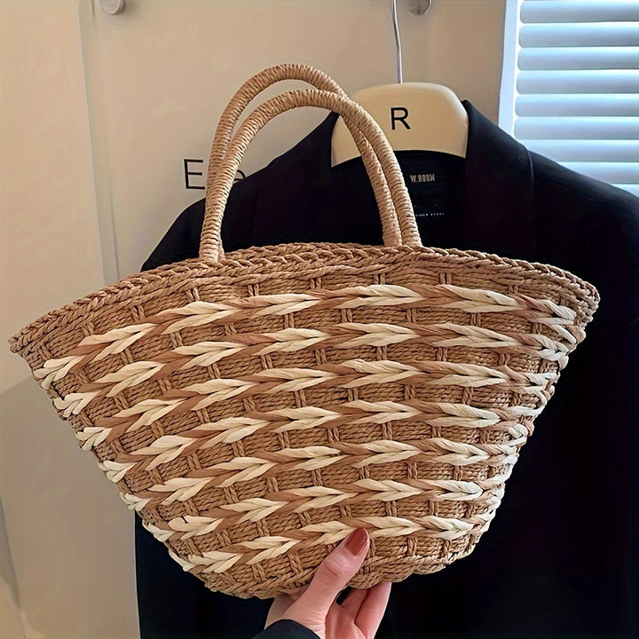 Basket bag with modern handles Stornfield