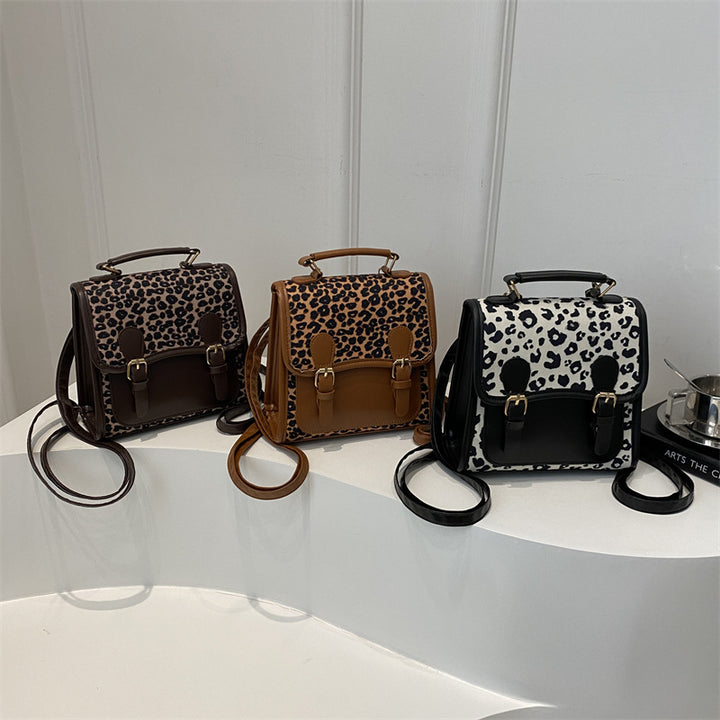 Chic Leopard Print Satchel Crossbody Bag Stornfield