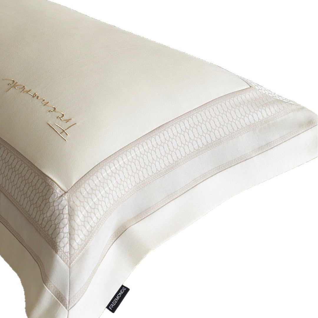 Luxury Embroidered Duvet Cover Set with Decorative Border