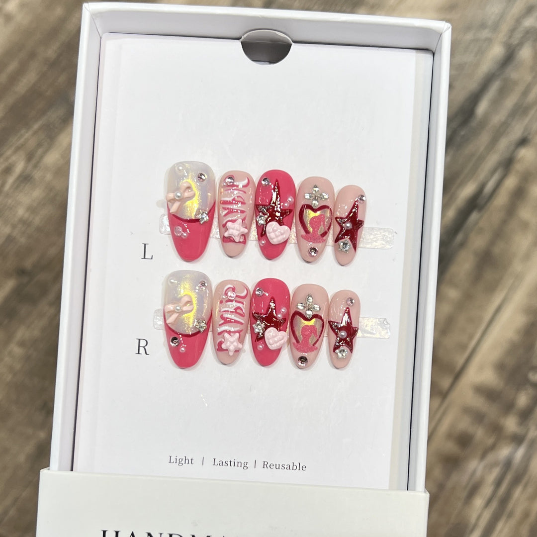 Themed Press-On Nail Art Set with Hello Kitty Designs Stornfield