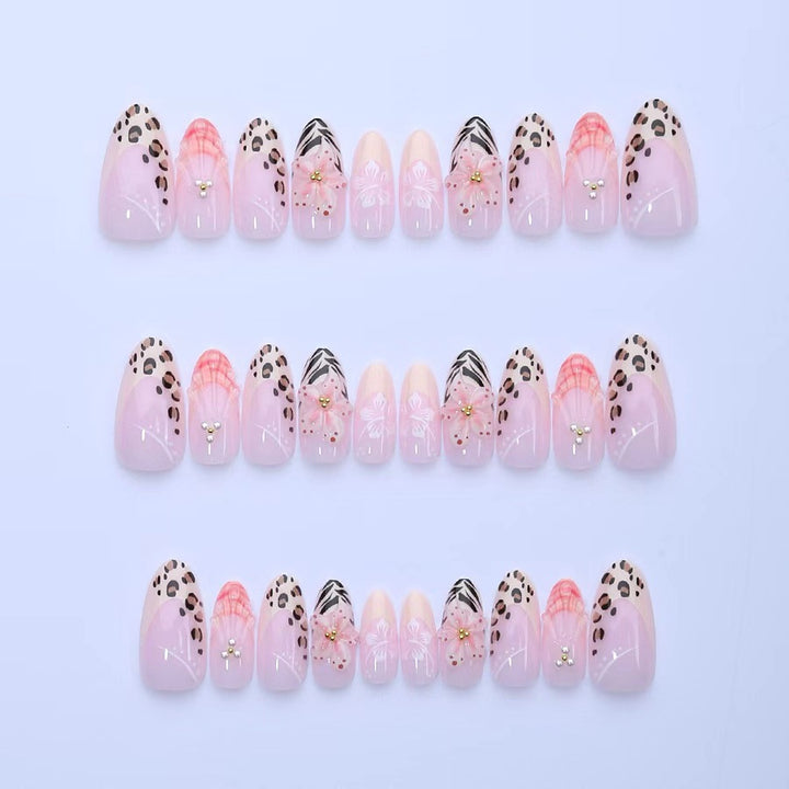 Elegant Artistic Floral Press-On Nails Stornfield