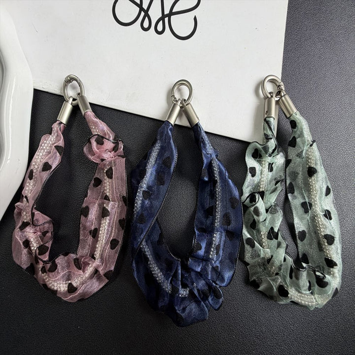 Heart-Patterned Hair Scrunchie Stornfield