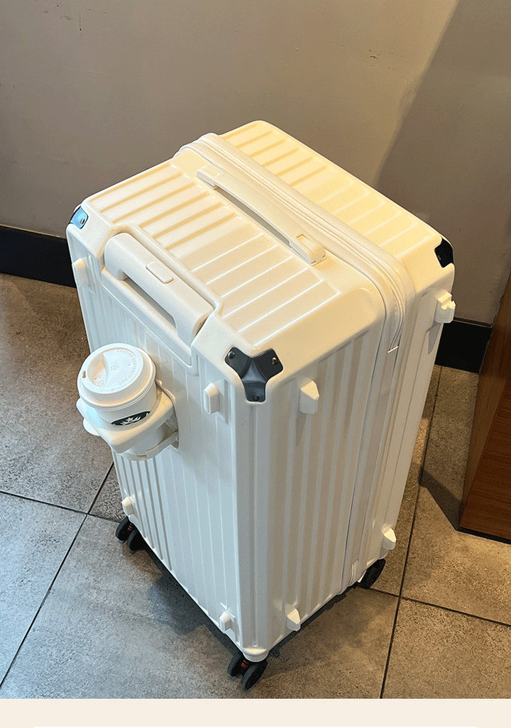 Unisex Multi-Functional Hard Shell Luggage with Beverage Holder Stornfield