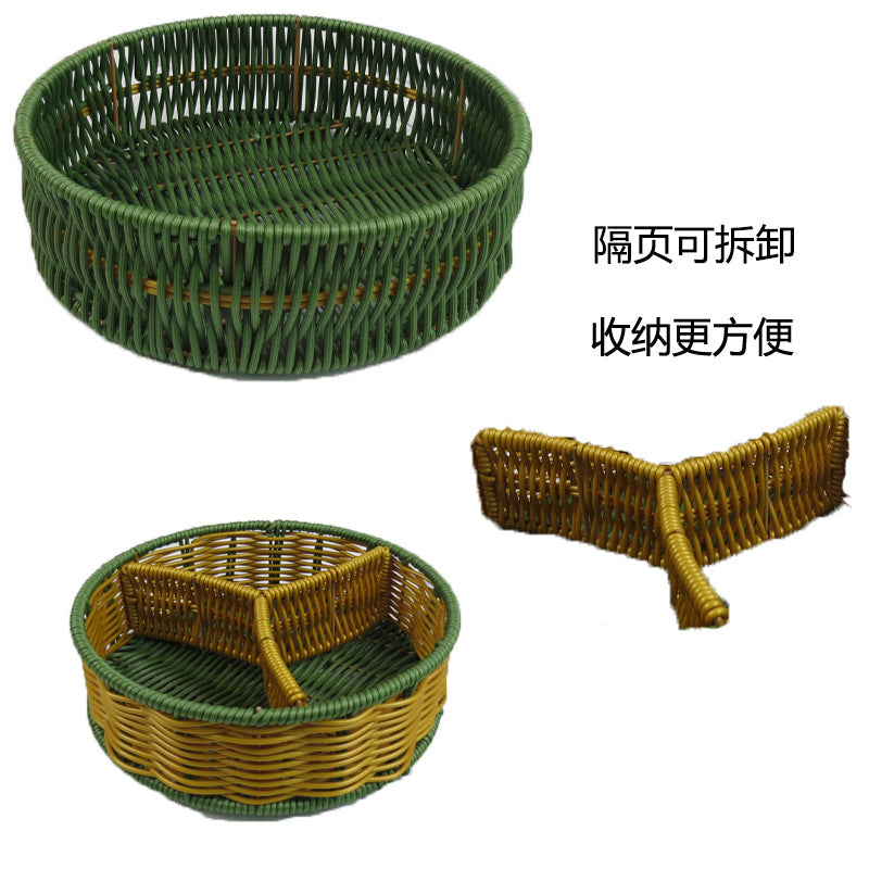 Ladies Oval Organizer Basket with Separate Compartments Stornfield