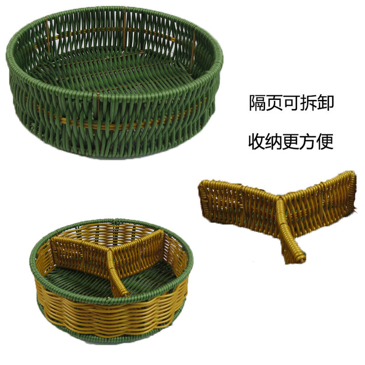 Ladies Oval Organizer Basket with Separate Compartments Stornfield