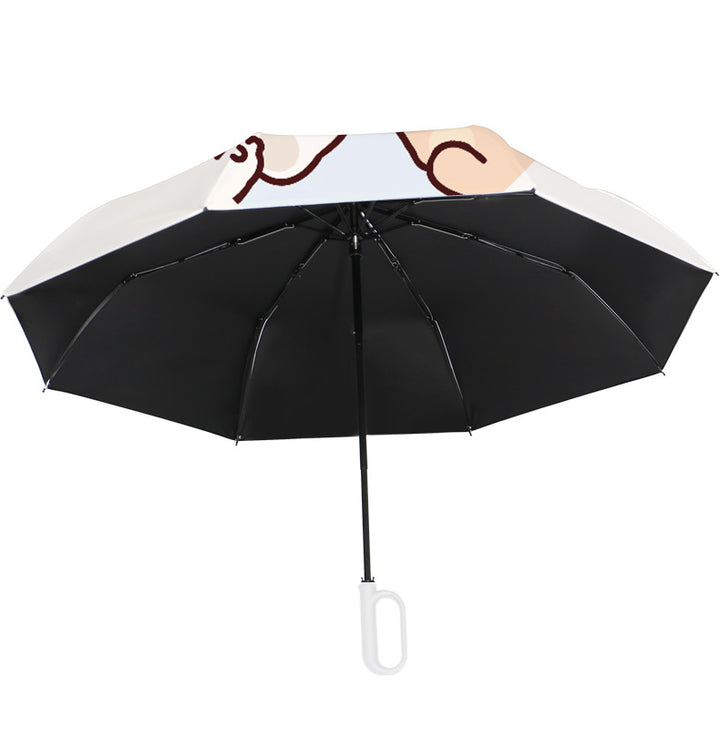 Ladies folding umbrella with playful animal motif Stornfield