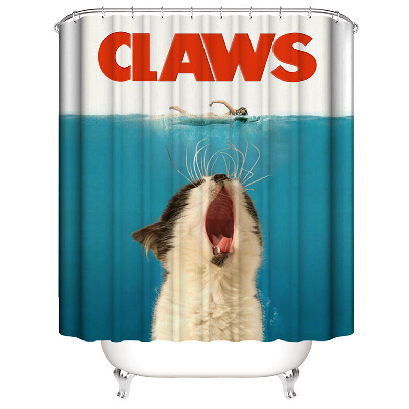 Hippo-Themed Shower Curtain Stornfield