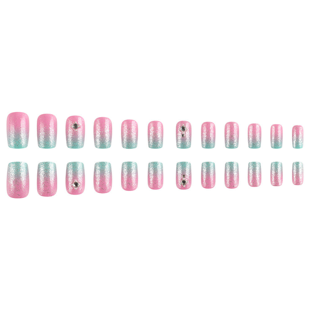 Ombre Glitter Press-On Nail Set Stornfield