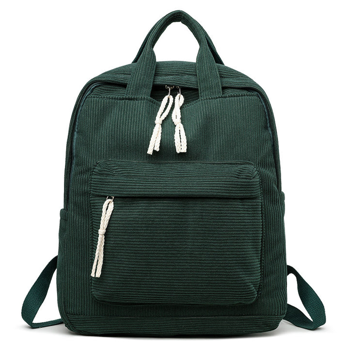 Compact Textured Fabric School Backpack Stornfield