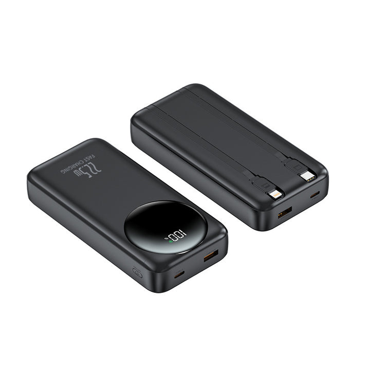 Portable power bank with integrated cables and digital power display Stornfield