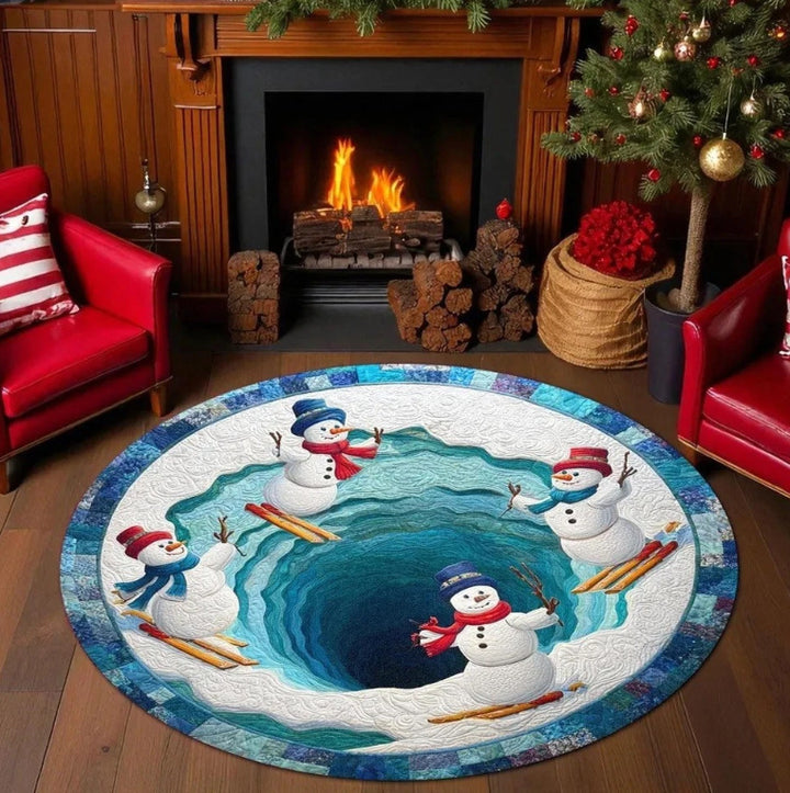 Festively Themed Round Area Rug