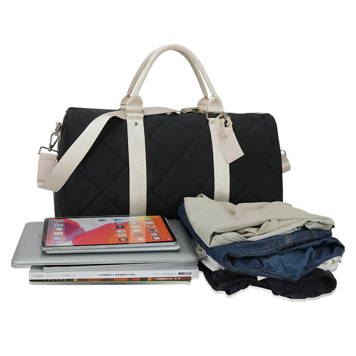 Quilted Travel Duffel Bag with Adjustable Strap Stornfield
