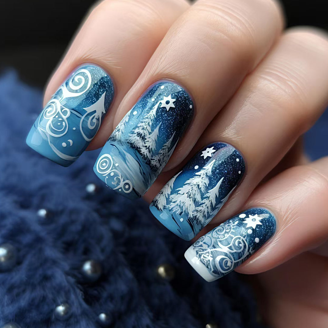 Artificial nails winter motif Stornfield