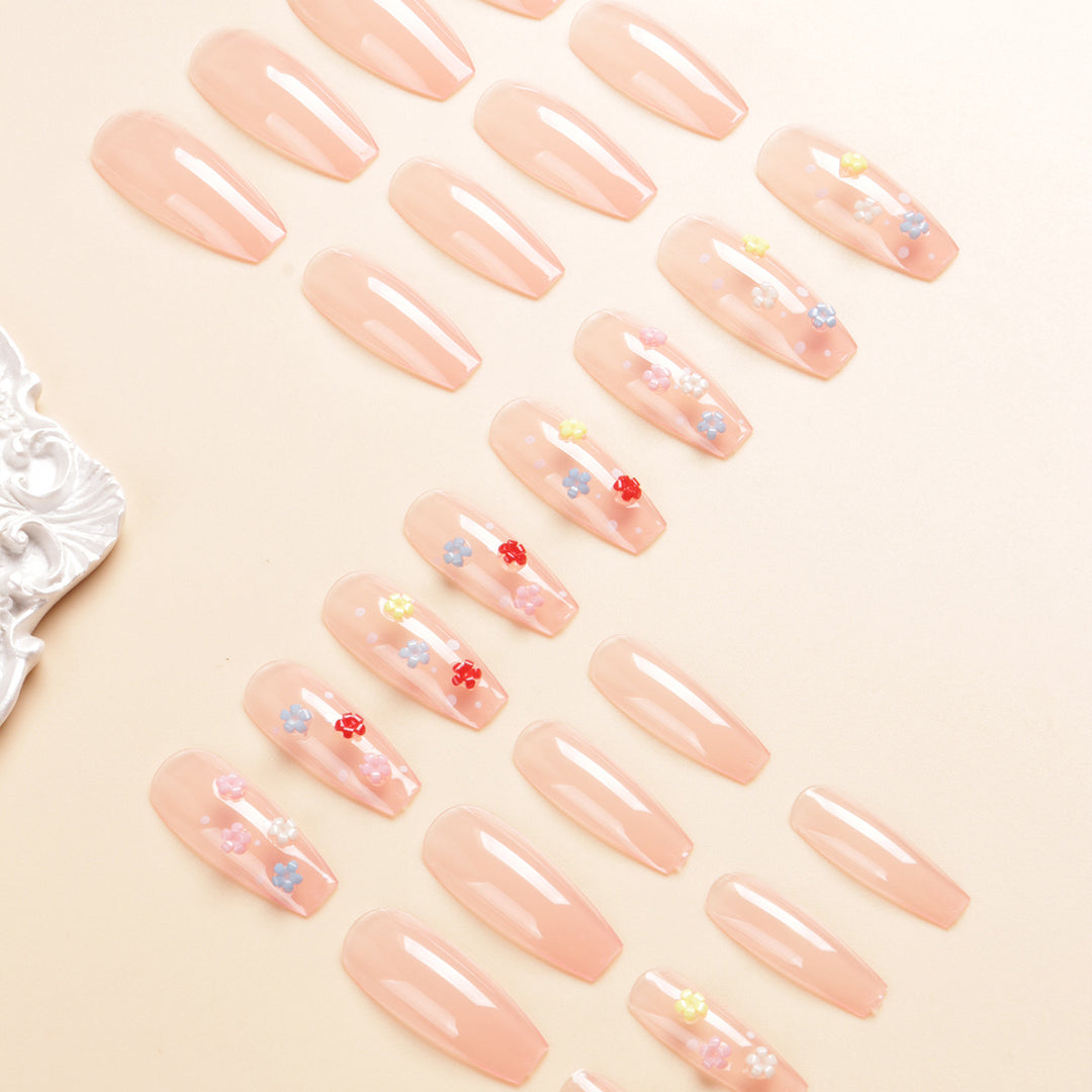 Floral Design Press-On Nail Set Stornfield