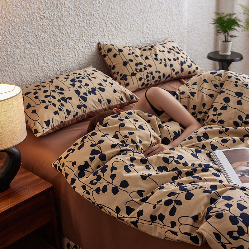 Luxury Botanical Print Duvet Cover Set