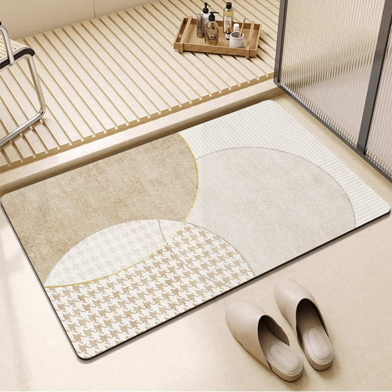 Abstract Patterned Non-Slip Bath Mat