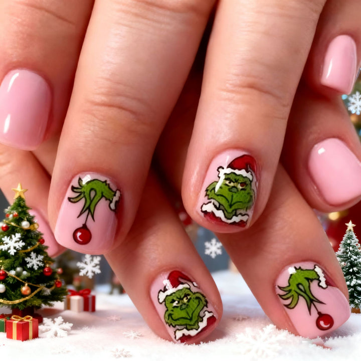 Holiday Grinch Nail Art Design Stornfield