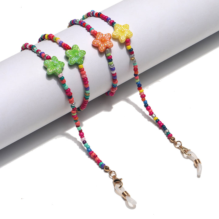 Colorful Floral Beaded Eyewear Holder Stornfield