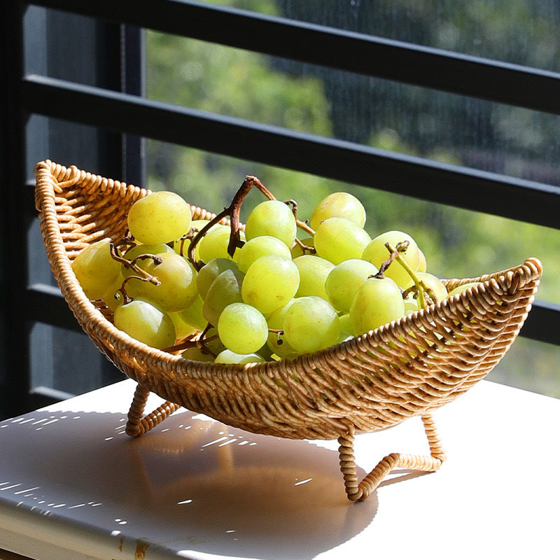 Unisex Unusual Rattan Fruit Bowl Stornfield