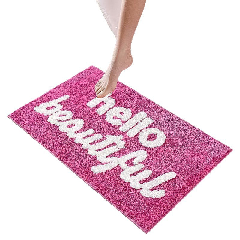 Playful Text Bath Mat Stornfield