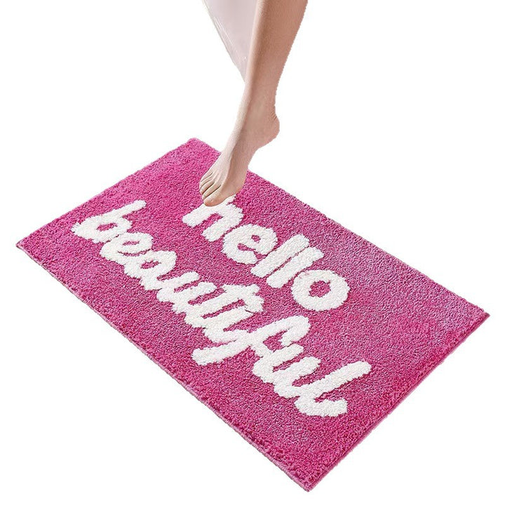 Playful Text Bath Mat Stornfield