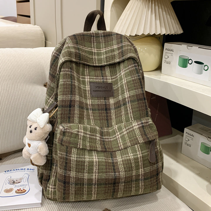 Cozy Plaid Backpack Stornfield