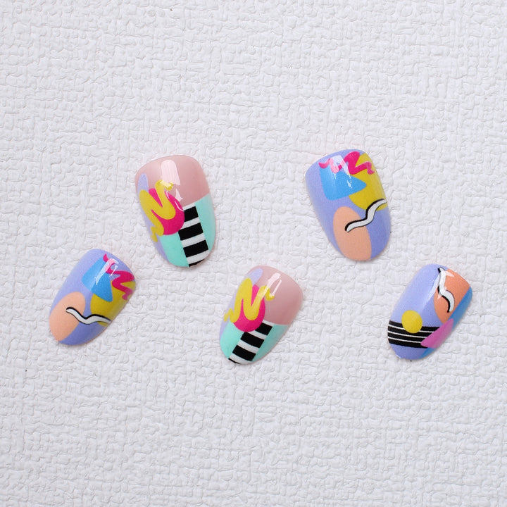 Artistic Patterned Press-On Nails Stornfield