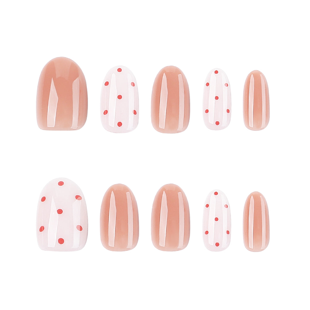 Artistic Nail Art with Delicate Dots and Gradient Stornfield