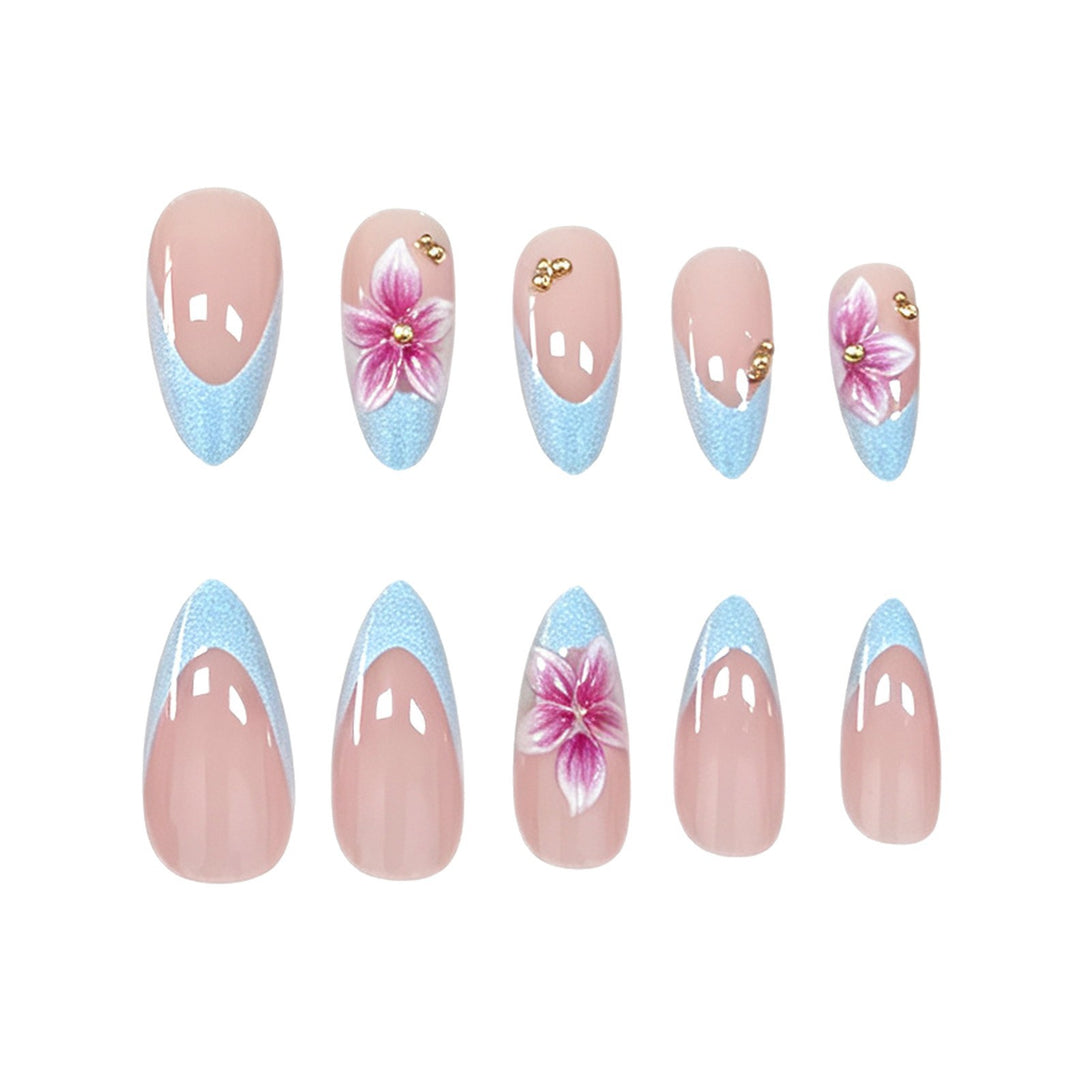 Acrylic Floral Nail Art Extensions Stornfield