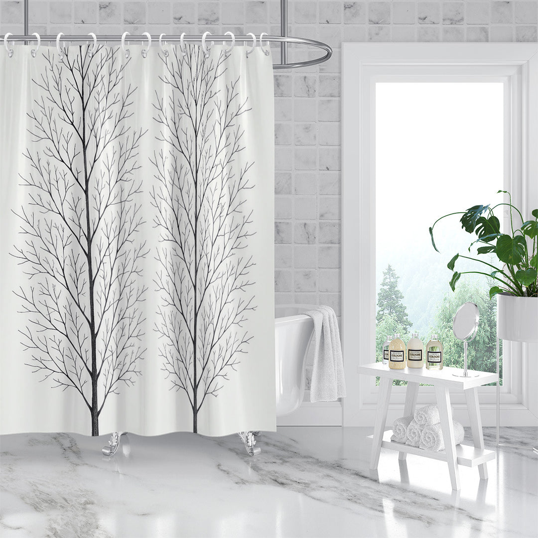Artistic Tree Design Shower Curtain Stornfield