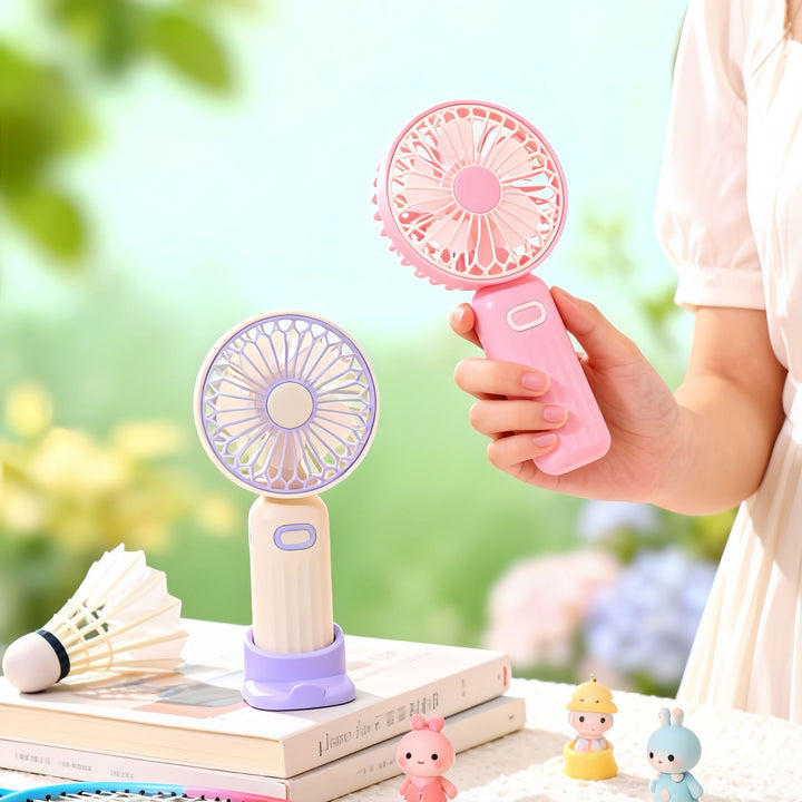 Women's Portable Mini Fan with Integrated Stand Stornfield
