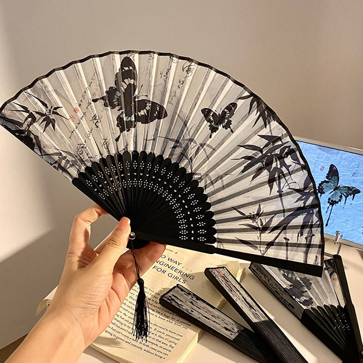 Handmade Fan with Elegant Butterfly Design Stornfield