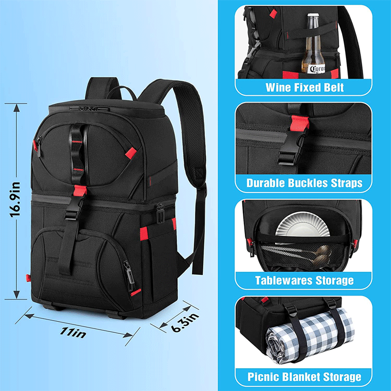 Insulated Food and Beverage Backpack Cooler Stornfield